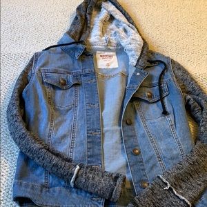Mossimo hooded denim/fabric jacket